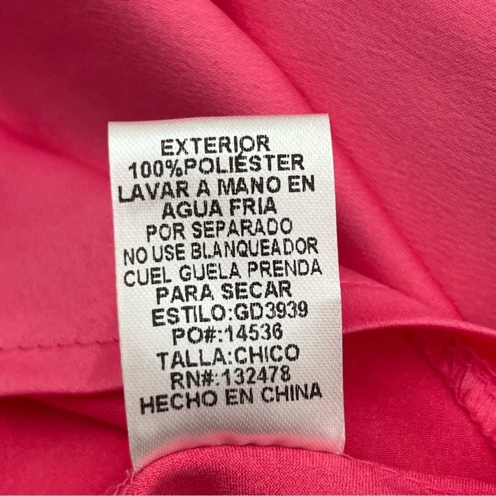 Glam Hot Pink Satin Slip Midi Dress Ruched Barbiecore Cocktail Party Womens S - Picture 10 of 11